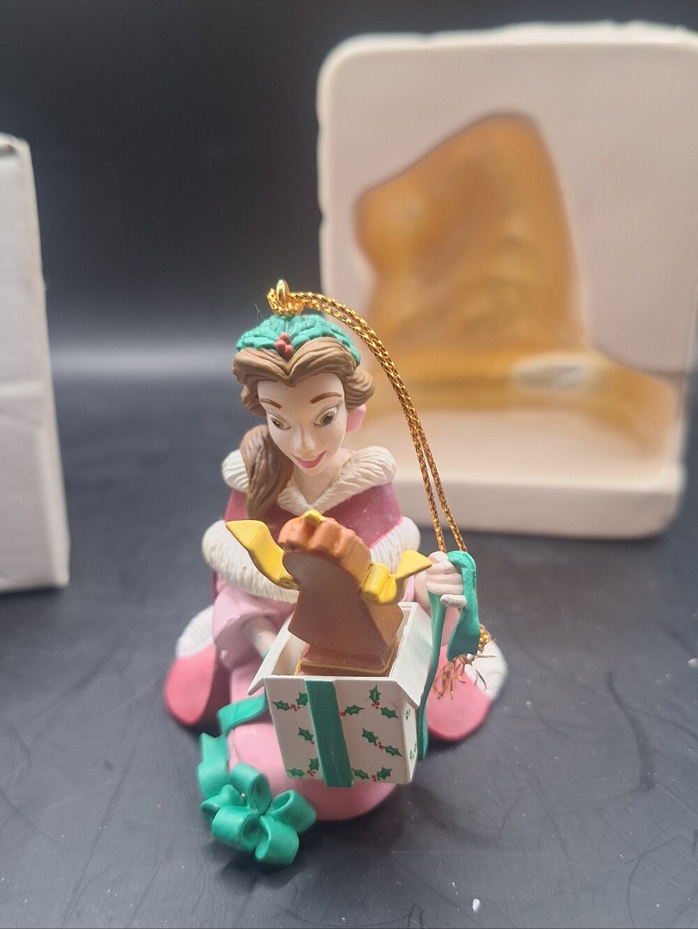Vintage Walt Disney Christmas Ornament features Belle